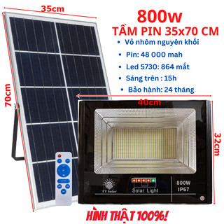 Ảnh 2 – Đèn Năng Lượng Mặt Trời, Đèn pha năng lượng mặt trời sân vườn 100w, 200w,500w,,800w, 1000w Vỏ nhôm BH 2 NĂM