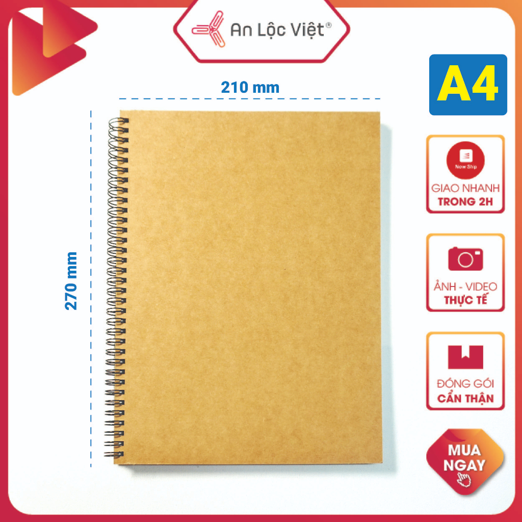 [SỔ SKETCHBOOK GIÁ SỐC] Sổ Tay Vẽ Chì A4 100 Trang dày 130gsm - Giấy Fo ...