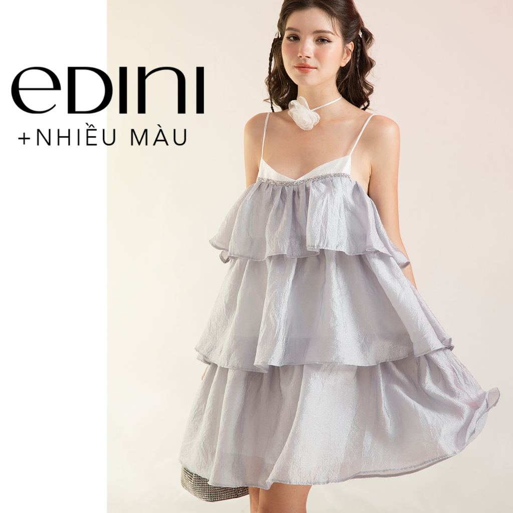 Đầm Hai Dây Bèo Xếp Tầng - EDINI - D1612 | Shopee Việt Nam