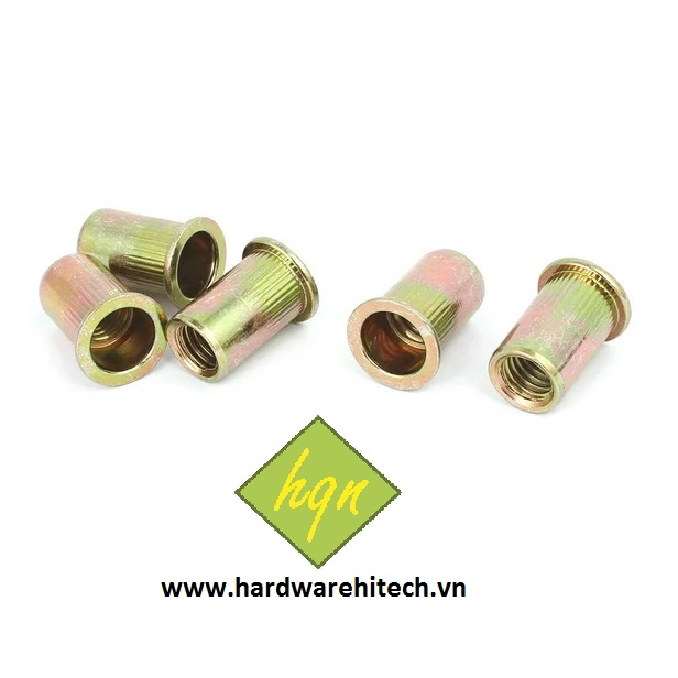 (Túi 50 con) Đai ốc rút 6 ly 8 ly sắt màu vàng/ Ecu rút 6mm 8mm/ TÁN ...