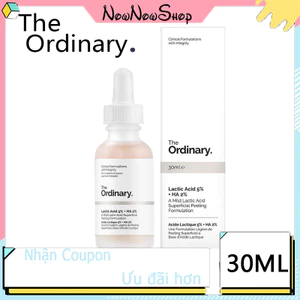 Serum tẩy tế bào chết sáng da, mờ thâm Lactic Acid 5% + HA 30ml-The Ordinary