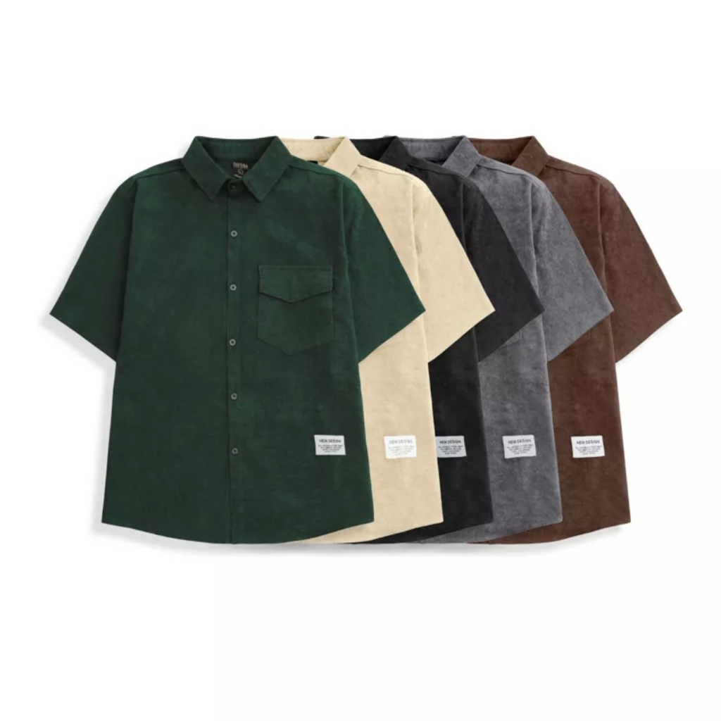 Áo sơ mi nam nữ tay ngắn chất nhung tăm cao cấp kiểu dáng form rộng, unisex, basic mặc cực đẹp SMNT