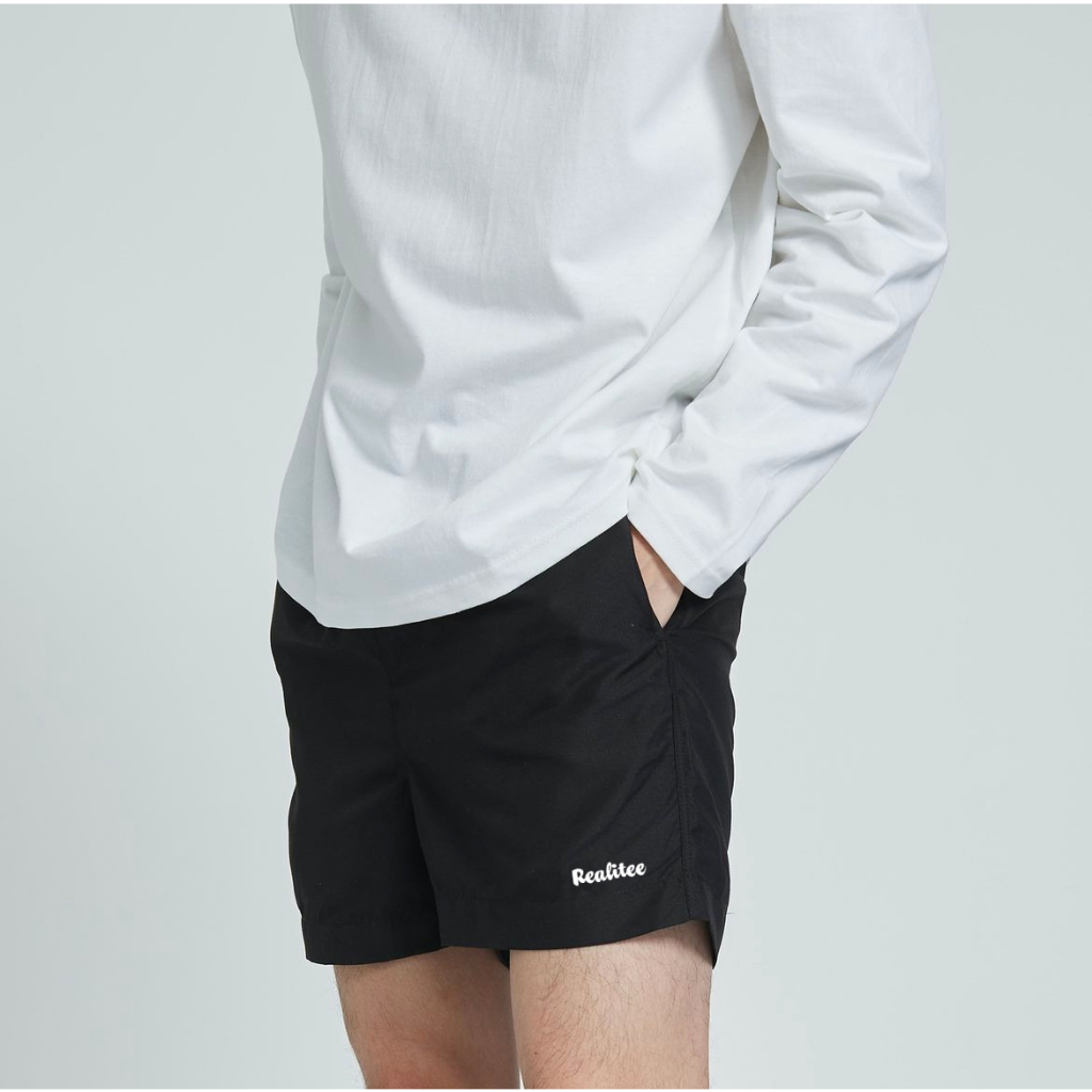Quần Short Vải Kaki Cotton Nam Nữ Form Trên Gối Ống Rộng REALITEE