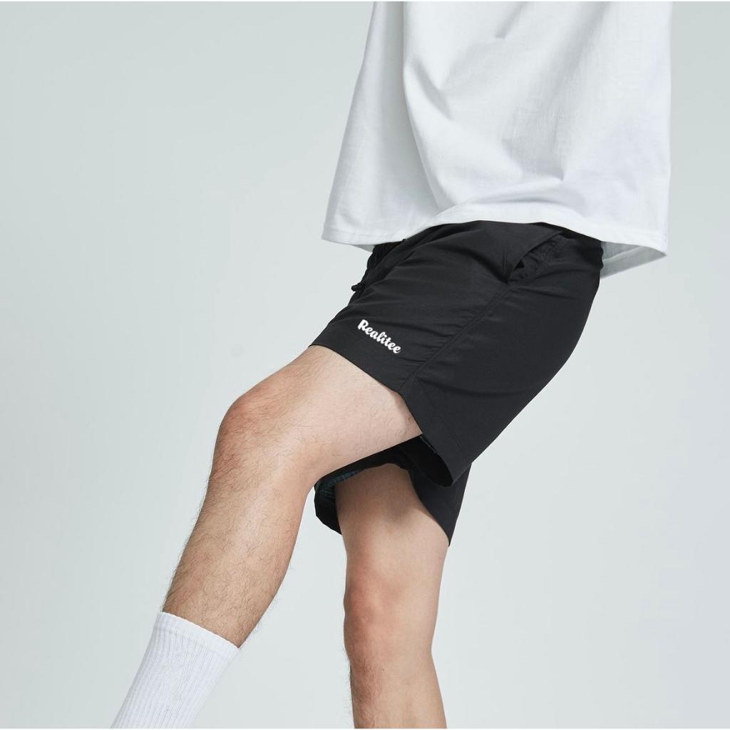 Quần Short Vải Kaki Cotton Nam Nữ Form Trên Gối Ống Rộng REALITEE