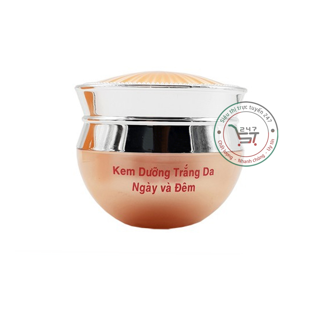 Kem dưỡng Trắng da mặt Giữ ẩm Bảo vệ da ngày và đêm ngọc trai collagen Ngọc Ân 20g (trắng-cam)