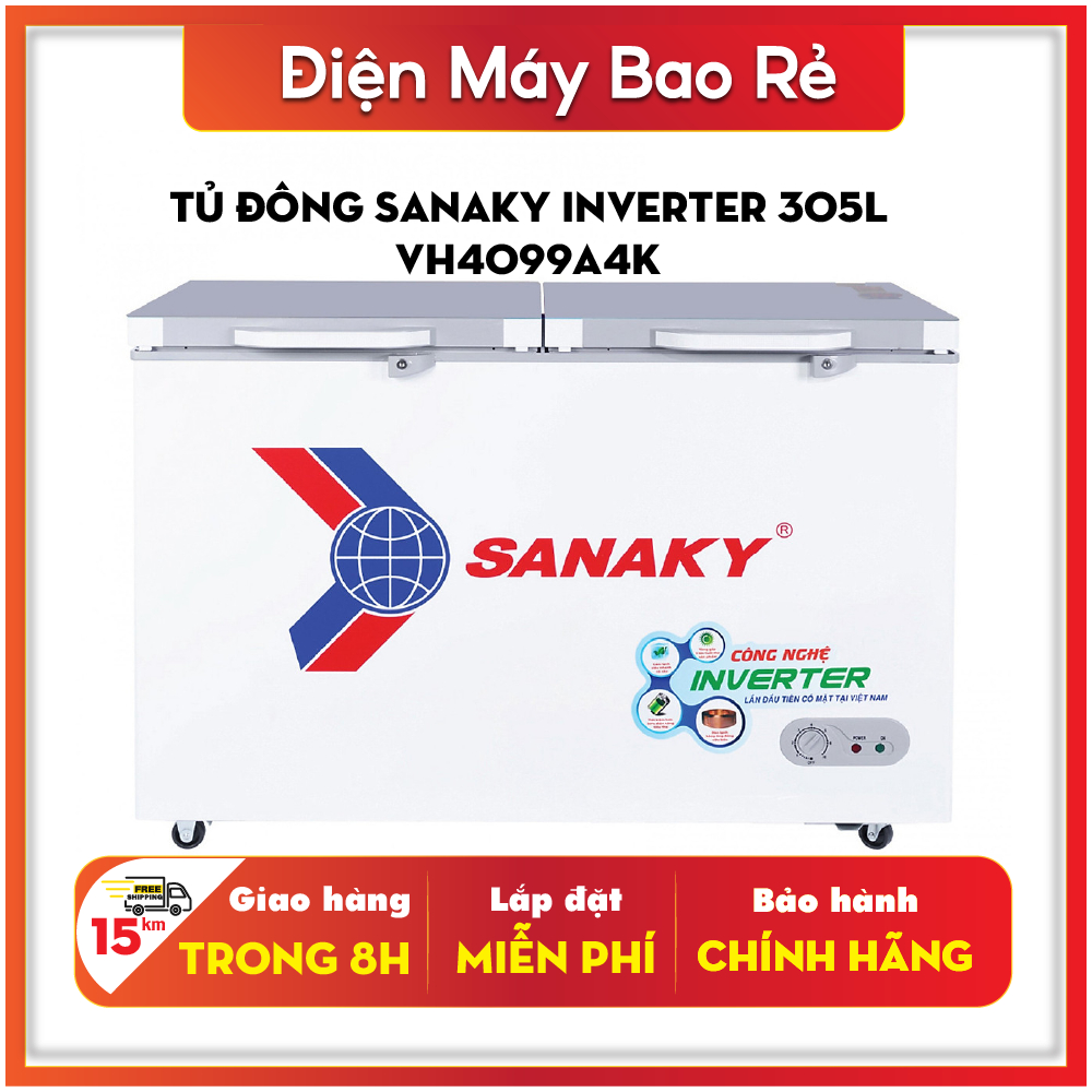 Tủ đông Sanaky Inverter 305L - VH4099A4K | Shopee Việt Nam