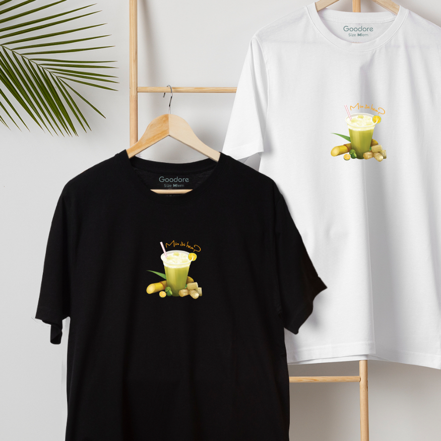 Áo thun Oversize cotton unisex nam nữ Goodore Mía đá thoáng mát năng động thiết kế độc đáo