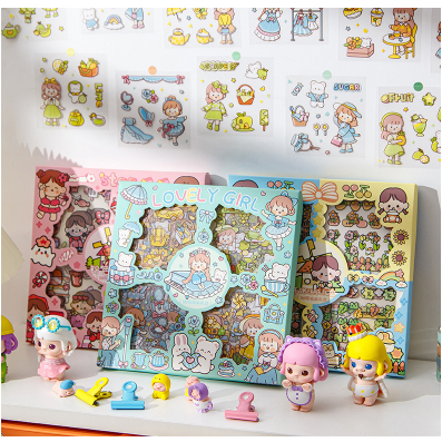 Hộp 100 Tấm Sticker Cute Cắt Sẵn Decor Sổ Vở Journal Bullet Miếng Dán ...