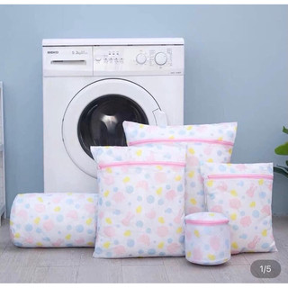 SET 5 TÚI LƯỚI GIẶT ĐA KÍCH THƯỚC,TÚI GIẶT HỌA TIẾT HÌNH HOA,Túi Đựng Quần Áo Bảo Vệ Vải Khi Giặt
