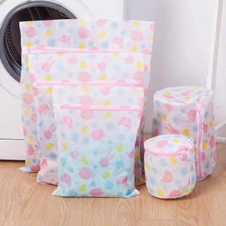 SET 5 TÚI LƯỚI GIẶT ĐA KÍCH THƯỚC,TÚI GIẶT HỌA TIẾT HÌNH HOA,Túi Đựng Quần Áo Bảo Vệ Vải Khi Giặt