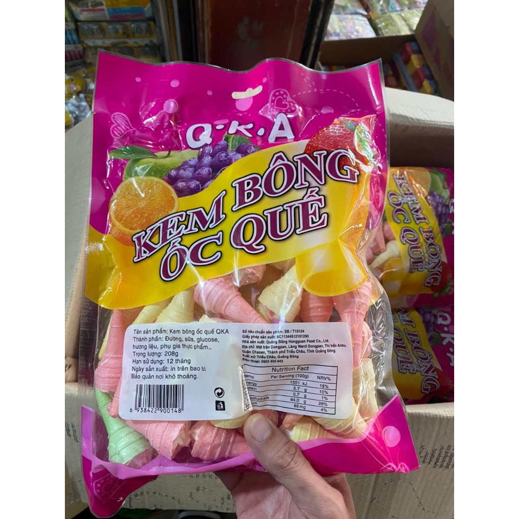 Kẹo Kem Bông Ốc Quế Gói 170gr - Đồ Ăn Vặt Tuổi Thơ Hot