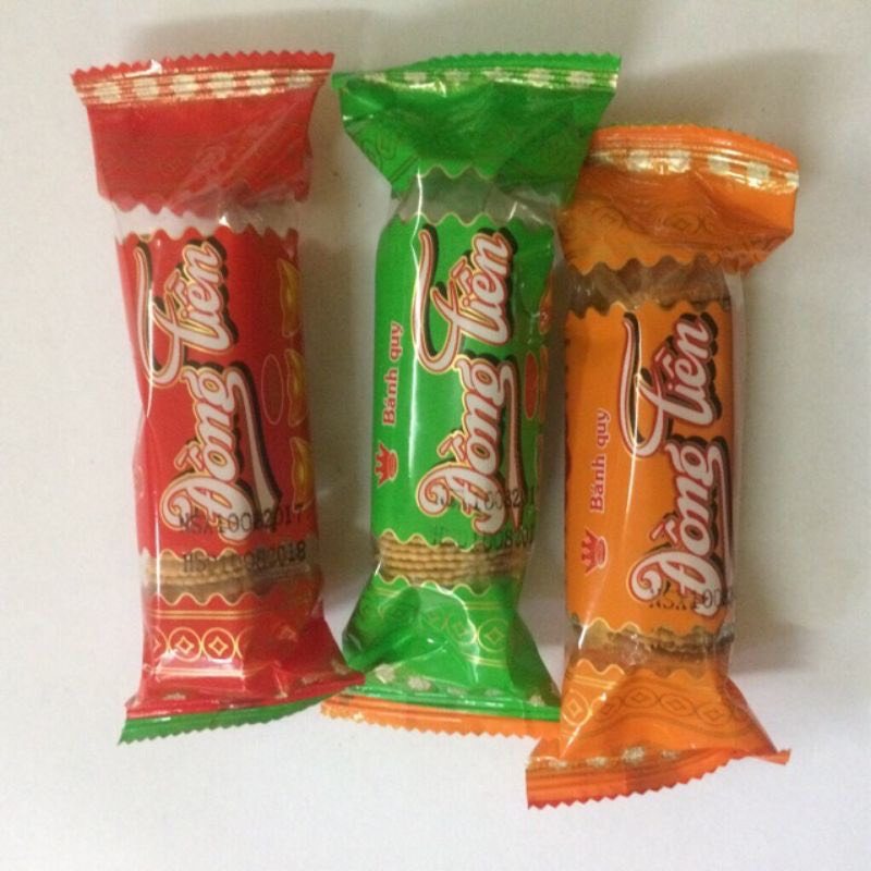 Bịch 10 Gói Bánh Quy Đồng Tiền Hải Việt - Đồ Ăn Vặt Tuổi Thơ