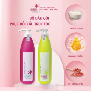Cặp dầu gội xả phục hồi cấu trúc tóc CHANGE