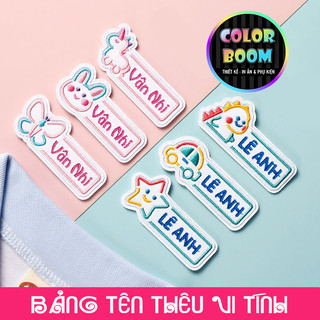 [ PATCH ỦI ] Thêu Tên Bé Theo Yêu Cầu - Thêu Vi Tính - dùng để ủi-may vào áo, quần, balo - ColorBoom