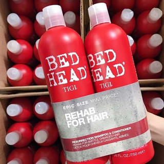 Cặp Gội Xả TIGI Bed Head 750ml Chính Hãng – Phục Hồi Tóc Hư Tổn Nặng – Mềm Mượt Chuẩn Salon