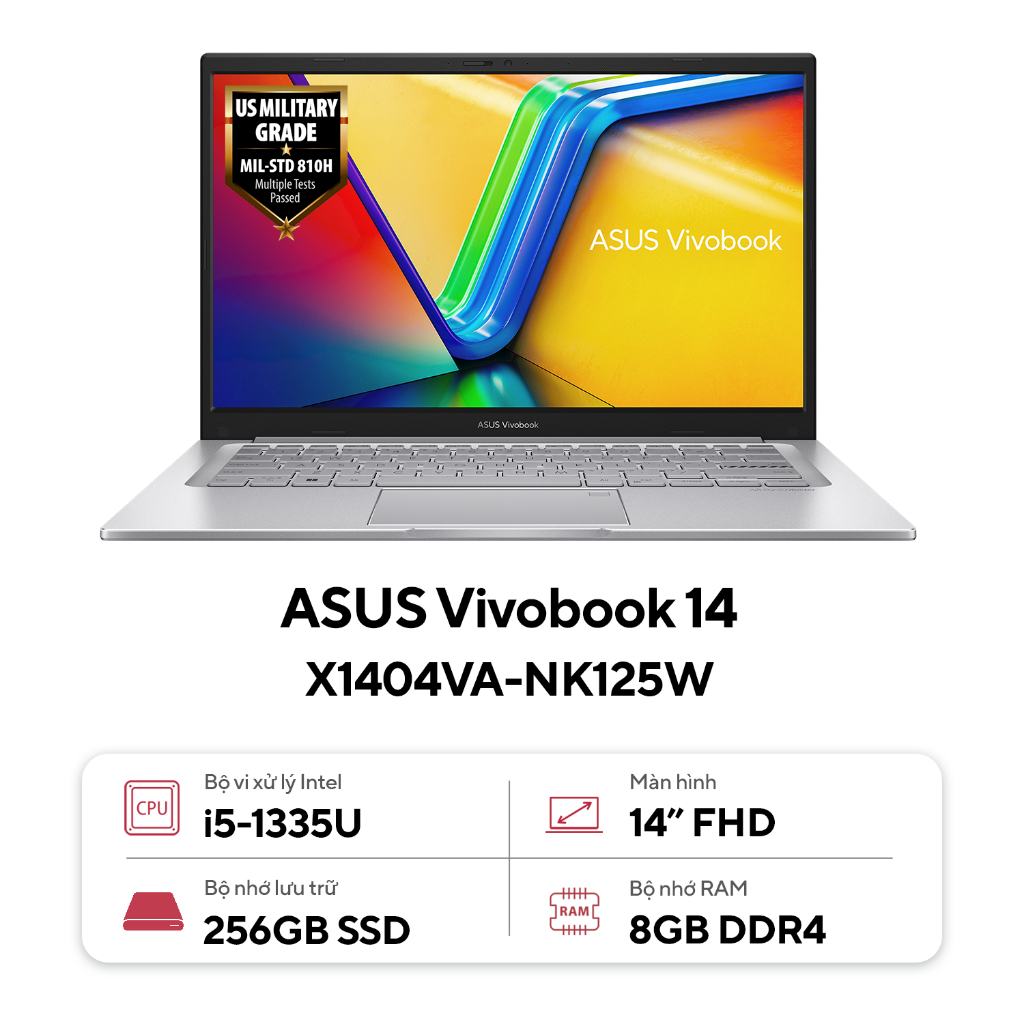 Laptop ASUS VivoBook 14 X1404VANK125W i51335U 8GB 256GB Intel