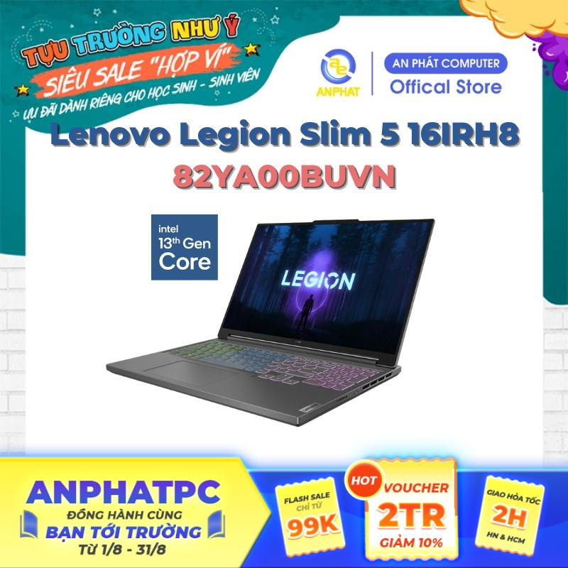 Laptop Lenovo Legion Slim 5 16IRH8 82YA00BUVN (Core i7-13700H | RTX 4060 8GB)