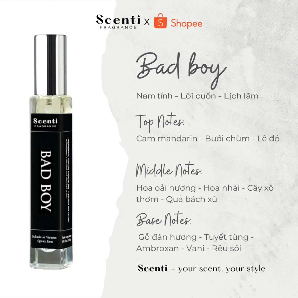 [Combo Lịch Lãm] Nước Hoa Nam Sauvage, Sexy Man, Bad Boy Scenti Mùi Hương Mạnh Mẽ, Sang Trọng, Nam Tính, Chai Xịt 10ml