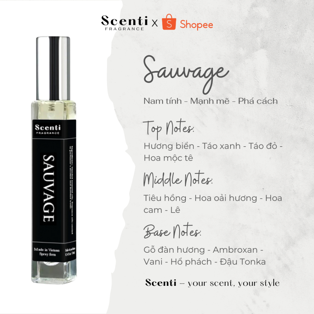 [Combo Lịch Lãm] Nước Hoa Nam Sauvage, Sexy Man, Bad Boy Scenti Mùi Hương Mạnh Mẽ, Sang Trọng, Nam Tính, Chai Xịt 10ml