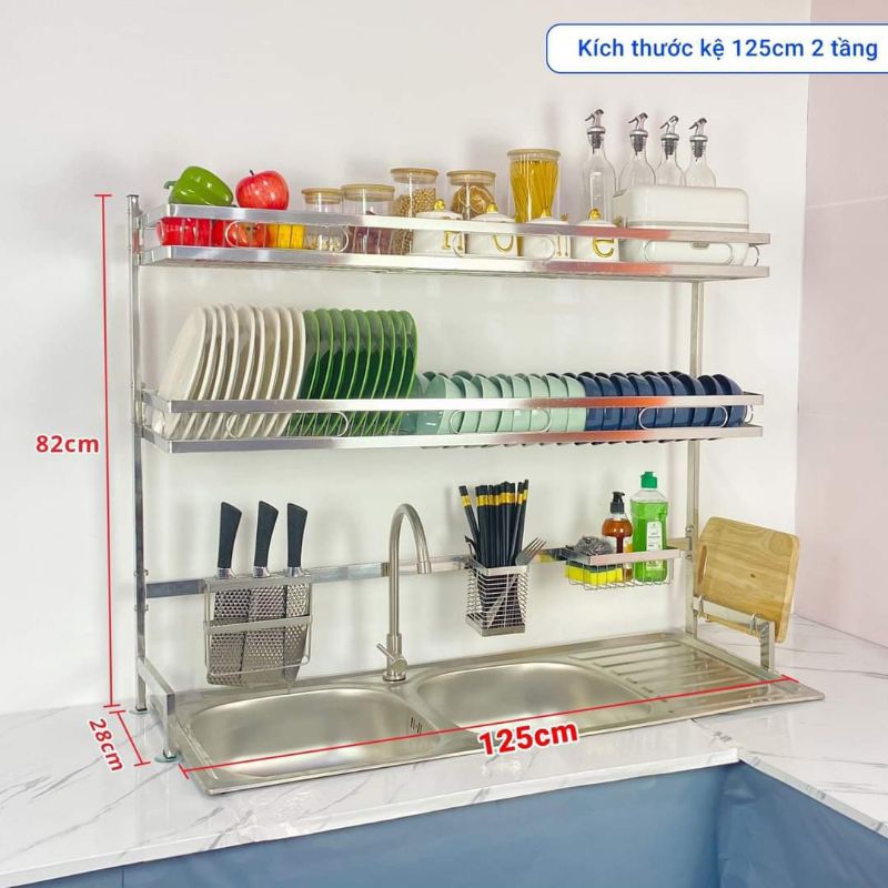 kệ chén thông minh 2 tầng inox 304. kệ úp chén bác 2 tầng đa năng ...