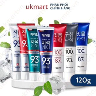 Kem Đánh Răng Hàn Quốc Trắng Răng MEDIAN DENTAL IQ 93% 4g , 120g – MEDIAN GUM SCIENCE 87%-93% 120g