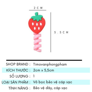 Vỏ Bảo Vệ Cáp Sạc Dây Bọc Xoắn Mềm Cute Phụ Kiện Điện Thoại Timo DDK13