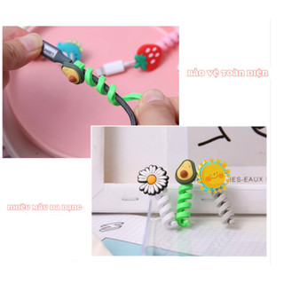 Vỏ Bảo Vệ Cáp Sạc Dây Bọc Xoắn Mềm Cute Phụ Kiện Điện Thoại Timo DDK13