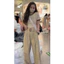 Set Áo Croptop mix Quần Kaki Kèm Đai