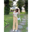 Set Áo Croptop mix Quần Kaki Kèm Đai