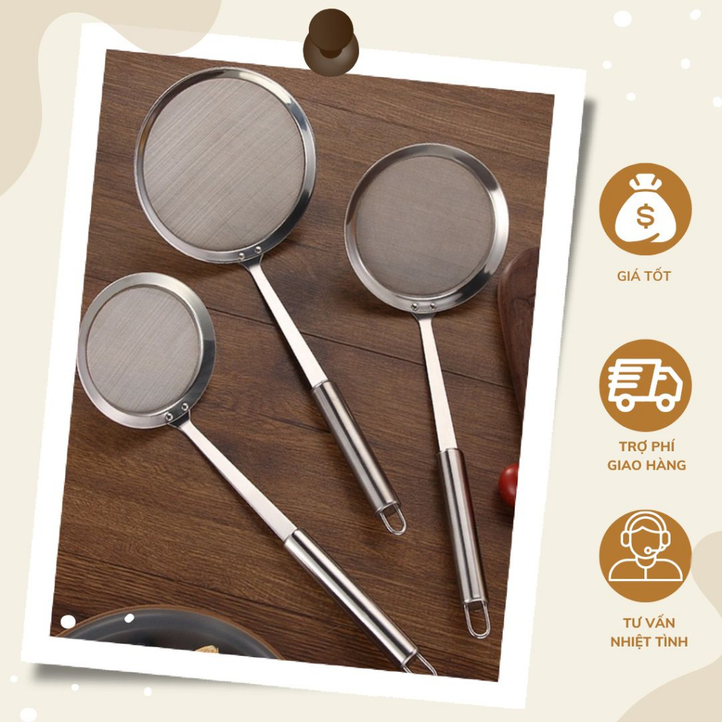 Vợt Lưới Inox 304 Không Hoen Gỉ Cao Cấp Lọc Cặn Và Vớt Bọt Loại Xịn ...