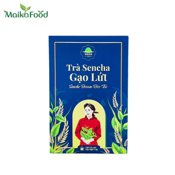 Trà Gạo Lứt giảm cân, đẹp da |Trà Sencha gạo lứt rang Maika Food