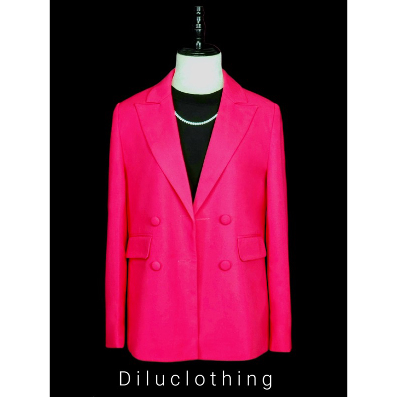 Bộ -Áo blazer nữ & Chân váy [MAY THEO SỐ ĐO] - chất liệu cao cấp, 2 lớp, lót lụa mềm, màu hồng
