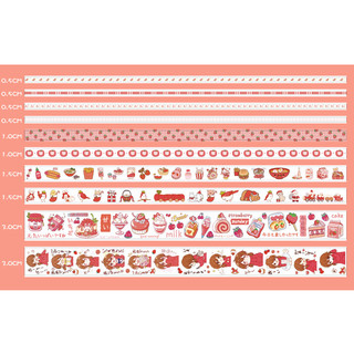 Hộp Băng Dính Washi Tape Sticker 100 Tấm Cute  Set Quà Tặng Sinh Nhật WS11