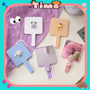 Gương Cầm Tay Trang Điểm Mini Vuông Đính Charm Kuromi Các Loại Timo GL02