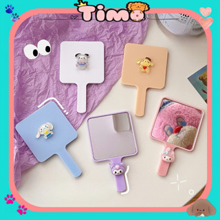 Gương Cầm Tay Trang Điểm Mini Vuông Đính Charm Kuromi Các Loại Timo GL02