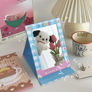 Gương Để Bàn Gấp Gọn Trang Điểm To Vuông Hoa Tulip Timo GL01