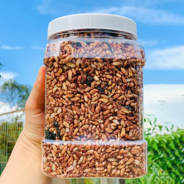 Hũ 500Gram Gạo Lứt Huyết Rồng Sấy Giòn Mix Rong Biển - Gạo Lứt Rong Biển