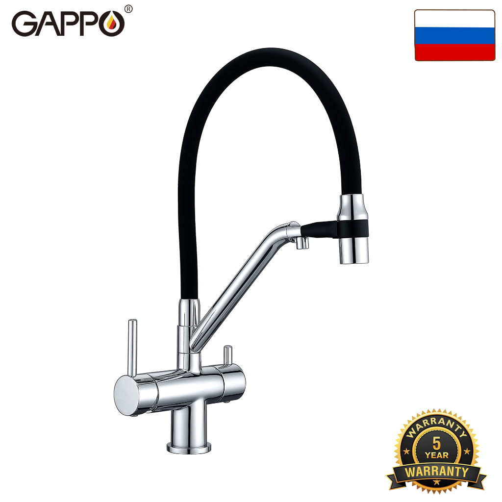 Vòi bếp 3 đường nước ( tích hợp RO ) cần mềm cao cấp GAPPO G4398-80 ...