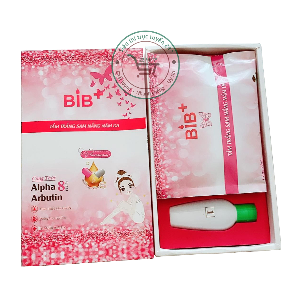 Kem body tắm Trắng toàn thân Tẩy tế bào chết Trắng da Giữ ẩm mờ Sạm nắng Nám da BIB (đỏ)
