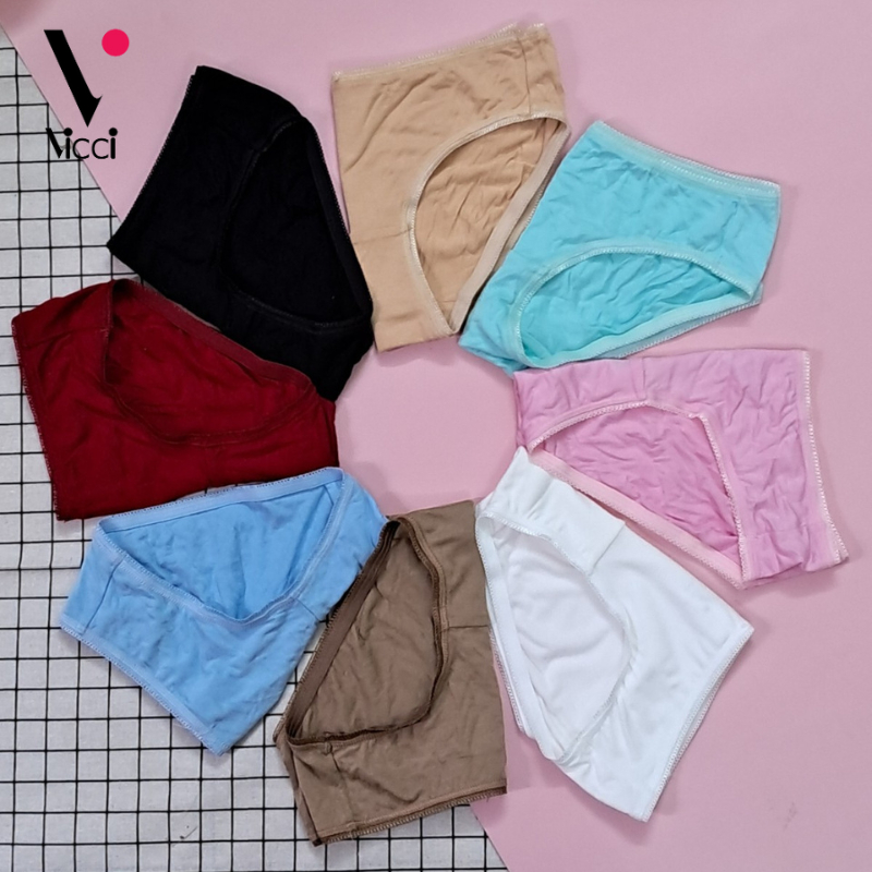 Ảnh Set quần lót nữ cotton cao cấp Vicci 102 mềm mại, êm ái, kháng khuẩn khử mùi mix màu ngẫu nhiên 1