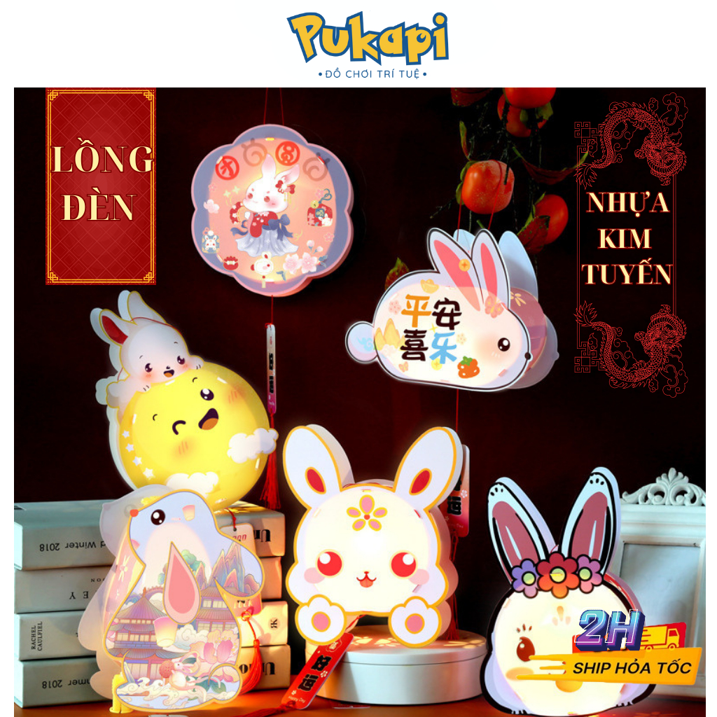 Lồng Đèn Trung Thu Mẫu Mới 2025 Lắp Lánh - Đồ chơi Cho Bé PUKAPI