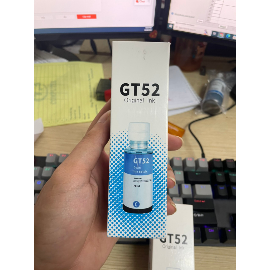 Mực in phun GT53, GT52 cho máy in HP tank 115, 315, 319, 400, 415, 510 Mực màu canon refill ink
