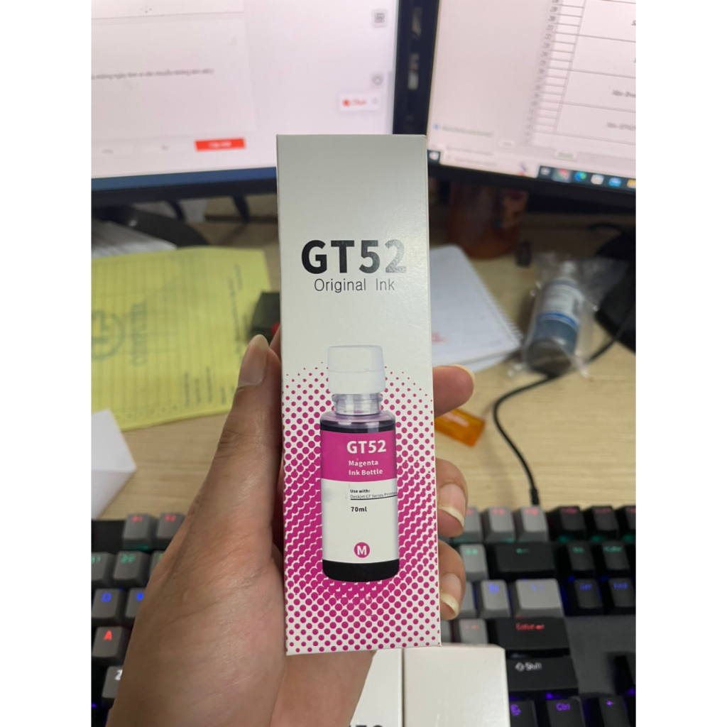 Mực in phun GT53, GT52 cho máy in HP tank 115, 315, 319, 400, 415, 510 Mực màu canon refill ink