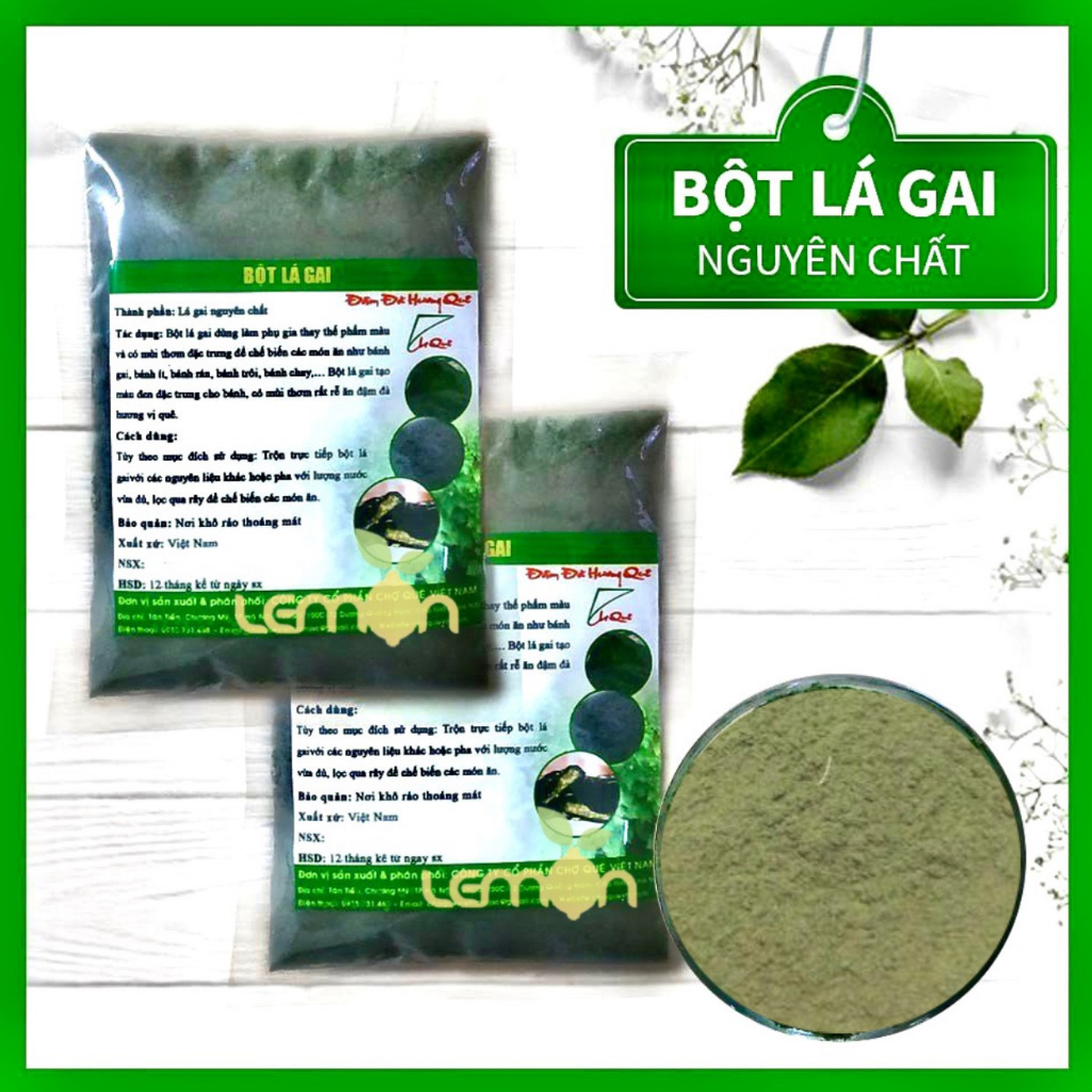 Bột lá gai nguyên chất 100% - Tạo màu đen tự nhiên cho bánh ít, bánh gai  (Gói 50g) | Shopee Việt Nam