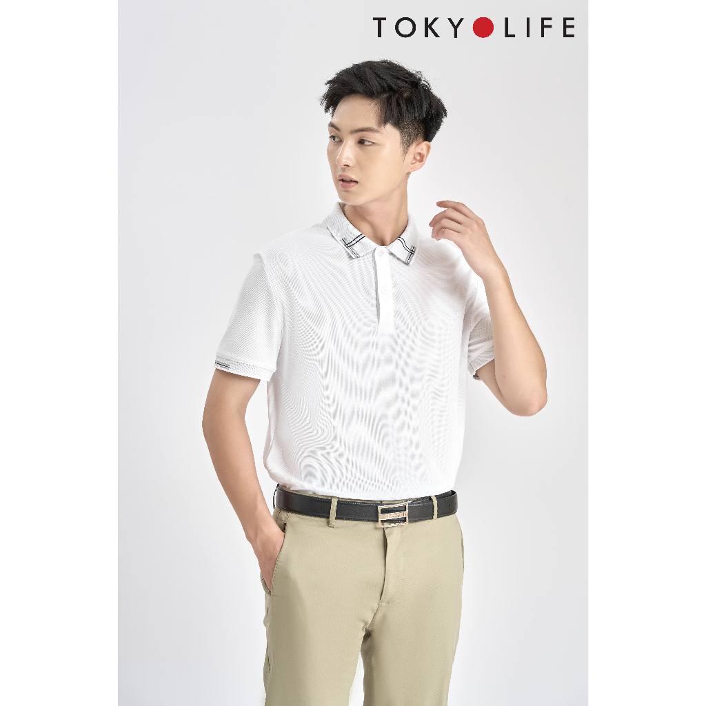 Áo Polo NAM xơ dừa cổ phối kẻ TOKYOLIFE C7POL506M | Shopee Áo Polo NAM xơ dừa cổ phối kẻ TOKYOLIFE C7POL506M | Shopee