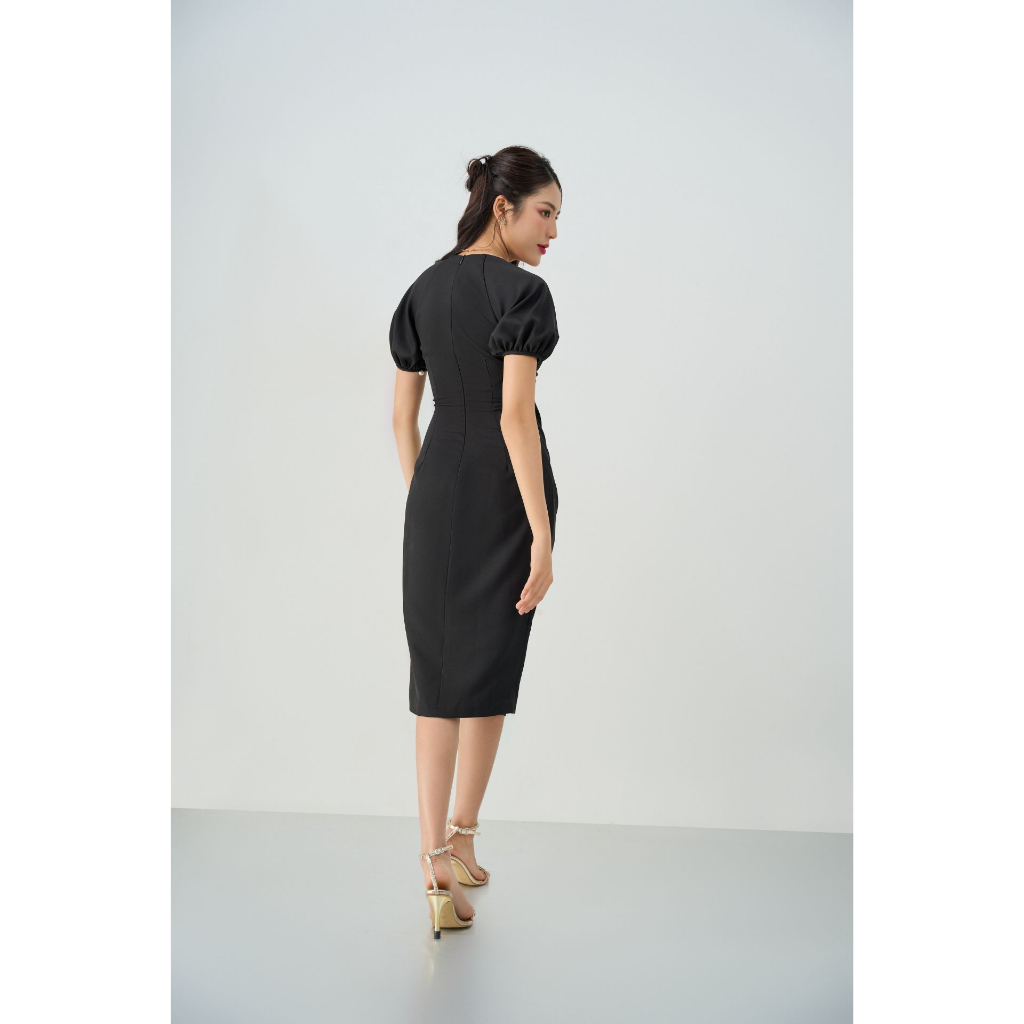 Vella Fashion đầm công sở che bụng VD23042