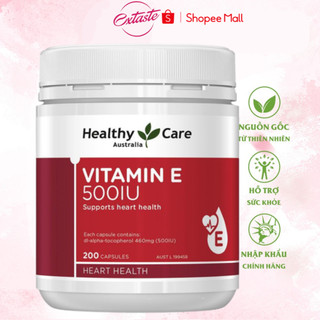 Viên uống Vitamin E 400IU và 500IU Healthy Care Extaste chống oxy hóa