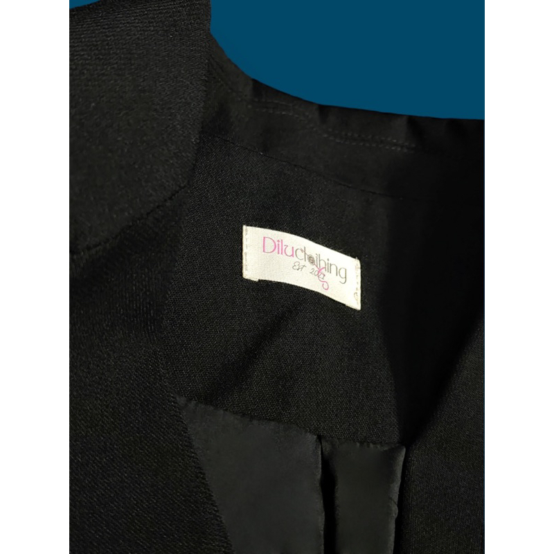 Áo blazer nữ [MAY THEO SỐ ĐO] -áo khoác vest -chất liệu CHÉO HÀN, 2 lớp-lót lụa, ĐEN, form 4 nút -Tiệm may Diluclothing