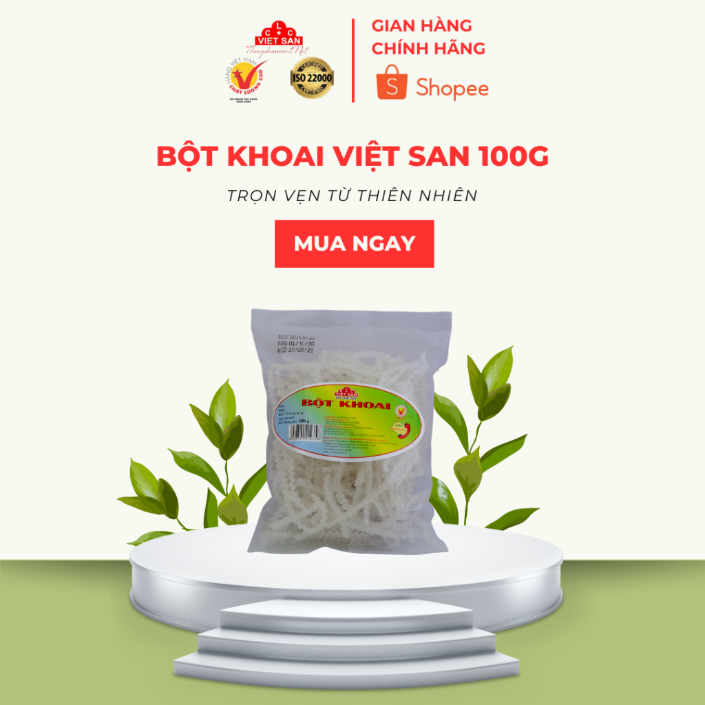 Bột Khoai Bột Báng Cốm Dẹp Việt San 100g/150g - Nguyên Liệu Nấu Chè Truyền Thống Dẻo Dai Thơm Ngon