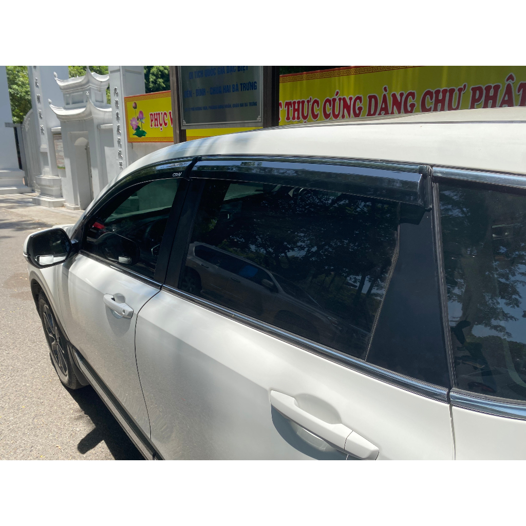 Vè che mưa ô tô Honda Crv 2018- 2022, viền chỉ INOX siêu đẹp, Chất liệu nhựa ABS cao cấp